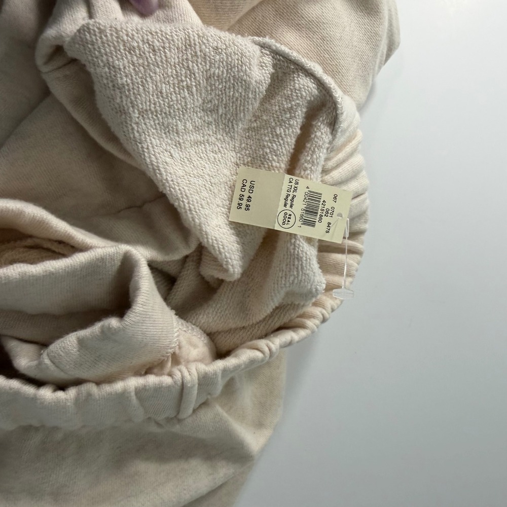 Aerie Wide Leg Sweatpants Cream Heather High Waisted Fleece Lounge Pants XXL NWT - Picture 5 of 6